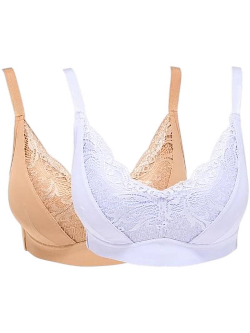 Rhonda Shear Lace Wireless Bra - Lavender & Sienna